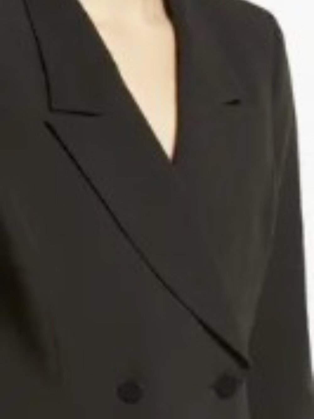NWT Good American Black Longline Double-Breasted Blazer - 3X - 22/24 $259 - Picture 5 of 8